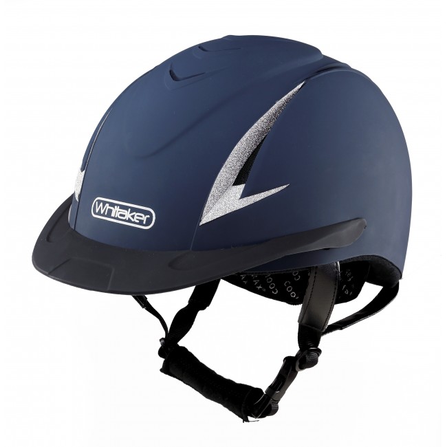 RH041 - Whitaker New Rider Generation Helmet in Black with Sparkles - XS Size Only (48-52cm)